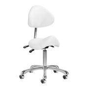 Giovanni Cosmetic Stool 1004 White with adjustable backrest