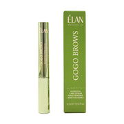 Elan GoGo Eyebrow and Lash Serum 4.5ml bottle with applicator brush for enhancing eyebrow and eyelash growth.