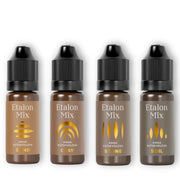 Etalon Mix Eyebrow Set by Anna Kutsevolova with four 10ml bottles of eyebrow tinting solutions.