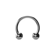 Titan eyebrow piercing ring by Kwadron with a sleek, curved design suitable for eyebrow jewelry.