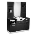Gabbiano b085 barber console with wash basin black - BVShop