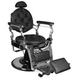 Gabbiano Barber Chair Giulio silver black - BVShop