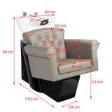 Gabbiano barber wash unit Berlin gray - BVShop