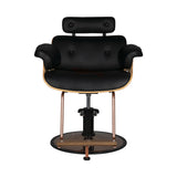 Gabbiano hairdressing chair florence black walnut - BVShop