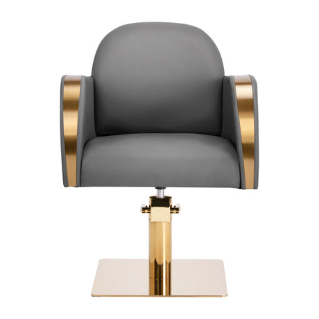 Gabbiano hairdressing chair Malaga gold grey - BVShop