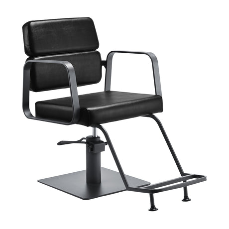 Gabbiano hairdressing chair Porto gray black - BVShop
