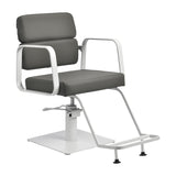 Gabbiano hairdressing chair Porto white gray - BVShop