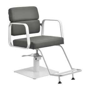 Gabbiano hairdressing chair Porto white gray - BVShop