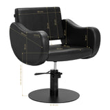 Gabbiano hairdressing chair Sewilla Black - BVShop