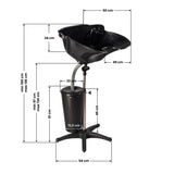 Gabbiano portable barbershop wash unit with ft42-1 tank - BVShop