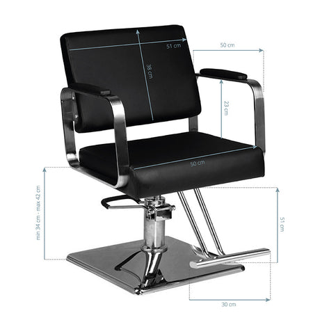 Hair system hs202 barber chair black - BVShop