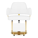 Hairdressing chair Gabbiano Linz NQ Gold White - BVShop