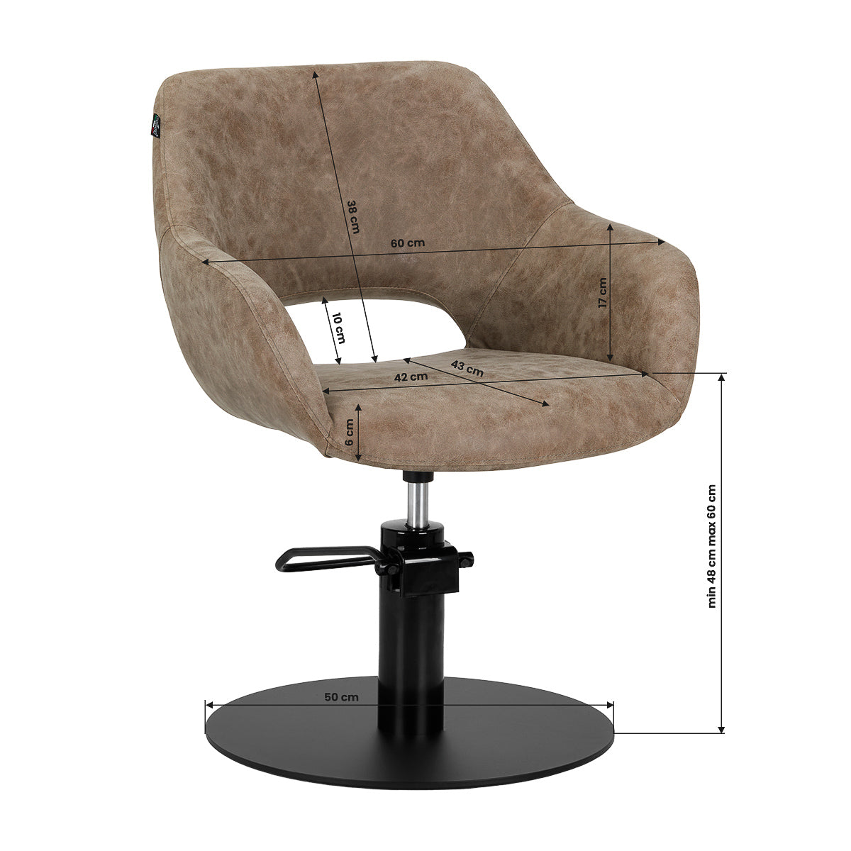 Hairdressing chair Gabbiano Morena old Brown - BVShop