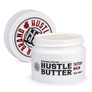 Hustle Butter Deluxe vegan tattoo balm packaging for professional artists