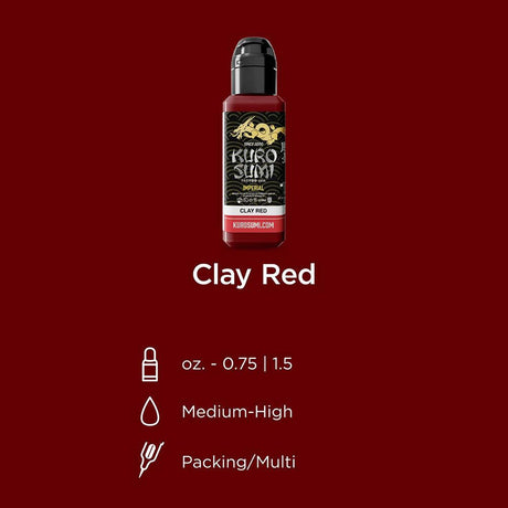 Kuro Sumi Imperial Tattoo Ink Clay Red - BVShop