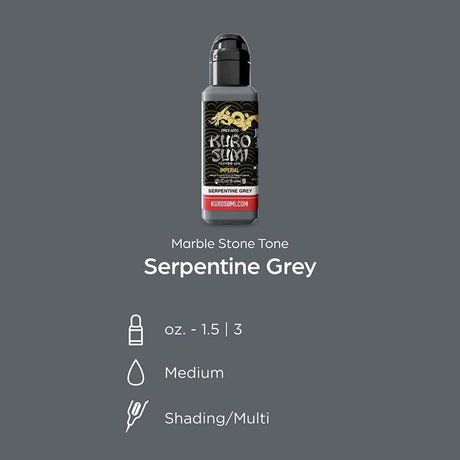 Kuro Sumi Imperial Tattoo Ink Serpentine Grey In Stock 44ml - BVShop