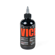 Black bottle of Vice Colors Vicious Black hair dye 250ml with a black cap and label featuring the Vice Colors logo.