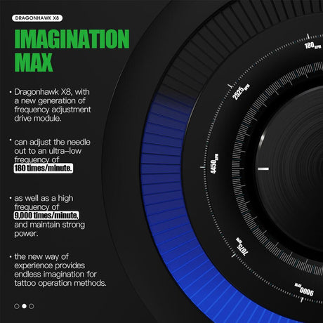 Mast Dragonhawk X8 Wireless Tattoo Machine Pen Black - BVShop