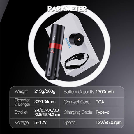 Mast Flip 2 Wireless Tattoo Pen - BVShop