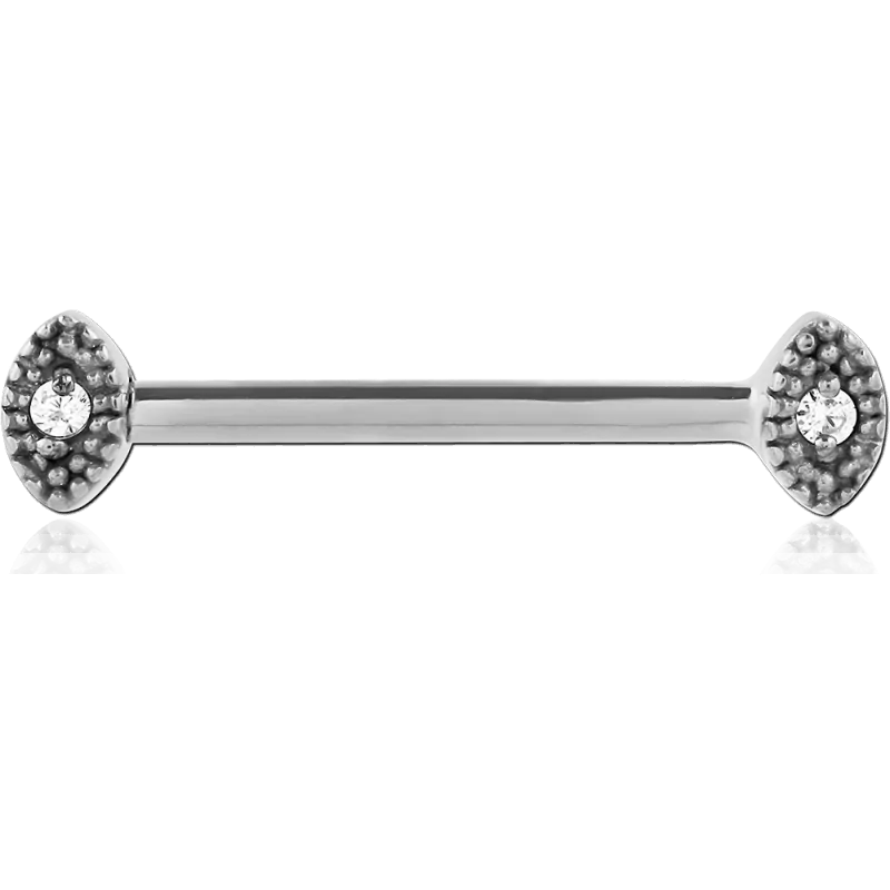 Krūtsgala pīrsinga auskari ar cirkoniju