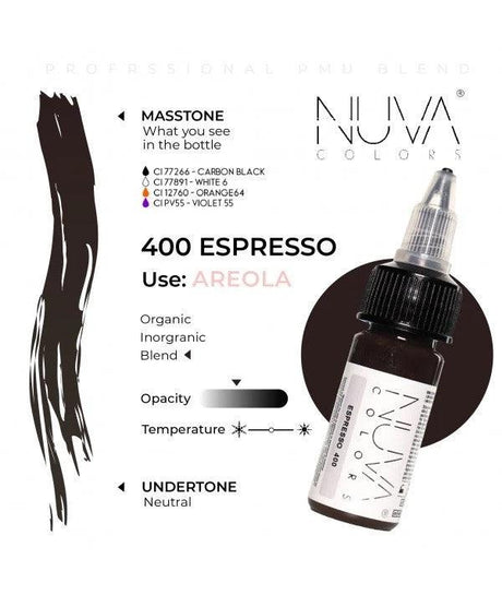 Nuva Colors 400 Espresso Areola Pigment 15ml - BVShop