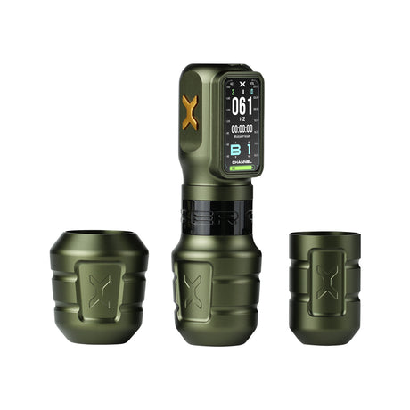 Ozer X Channel Wireless Tattoo Machine Green - BVShop