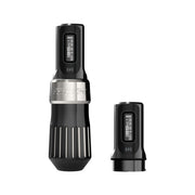 FK Irons Flux Max Darksaber 4.0mm tattoo machine with two PowerBolt II batteries