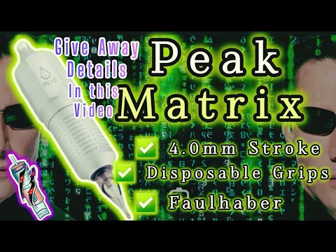 Peak Matrix rotācijas tetovēšanas pildspalva melna