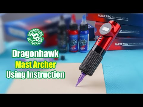 Беспроводная тату-машинка-перо Mast Archer с ходом 3,5 мм, розовая