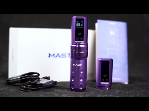 Mast Fold Pro bezvadu tetovēšanas mašīna sarkanā krāsā