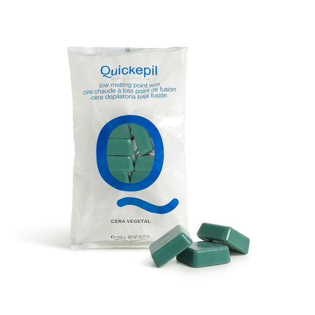Quickepil depilatory wax hard without streak for vegetal depilation 1 kg green - BVShop