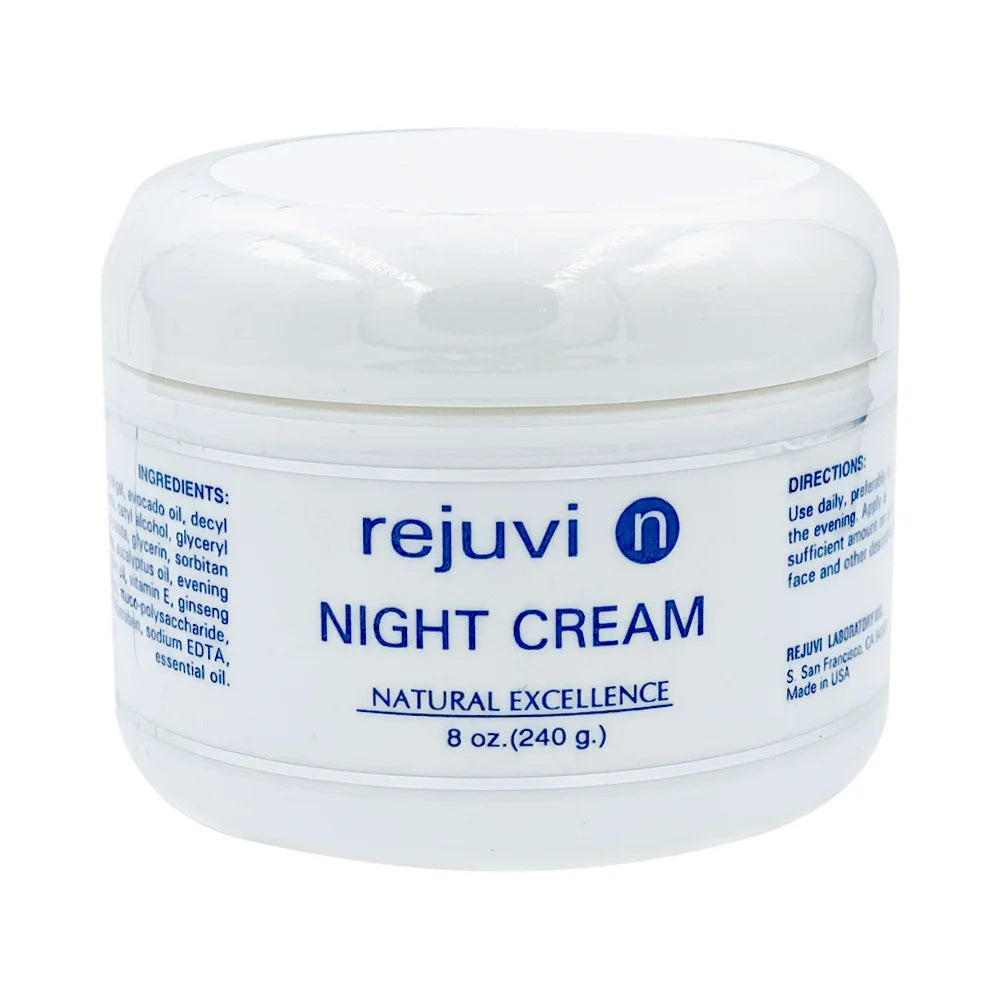 Rejuvi n Ночной Крем Для Лица 240g – Баночка, этикетка спереди