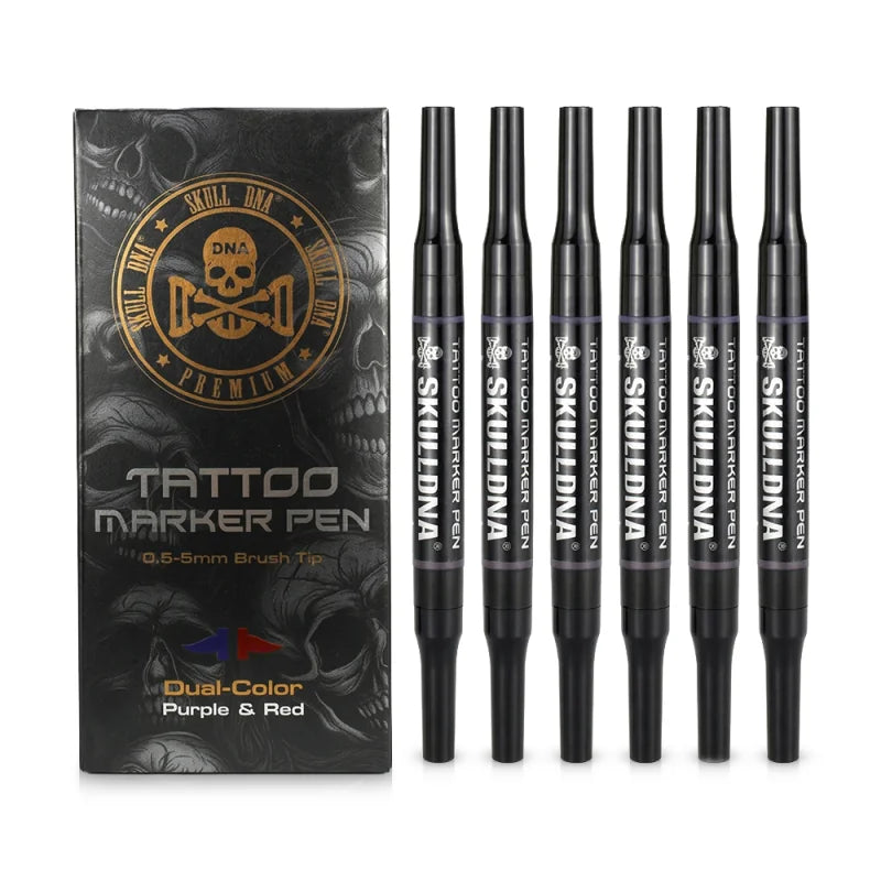 Skull DNA Dual-Ended Skin Marker Red/Blue - BVShop
