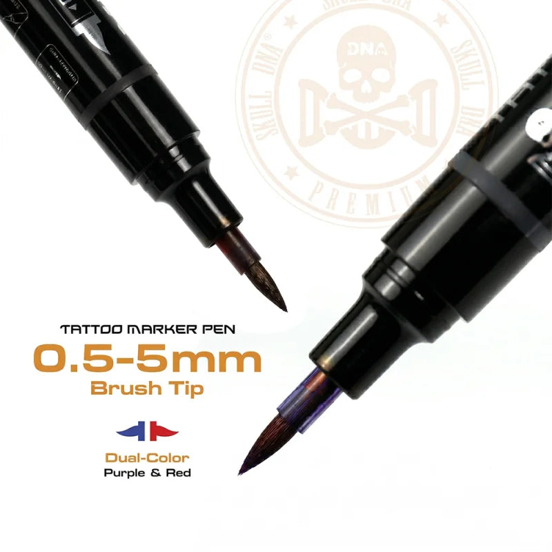 Skull DNA Dual-Ended Skin Marker Red/Blue - BVShop