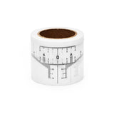 Saferly disposable eyebrow ruler stickers roll with 50 clear adhesive guides for precise eyebrow shaping.