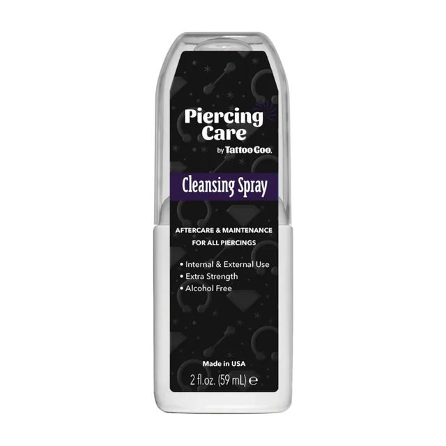 Tattoo Goo X-Pression Saline Cleansing Spray 59ml bottle with spray nozzle, used for tattoo aftercare and skin cleansing.