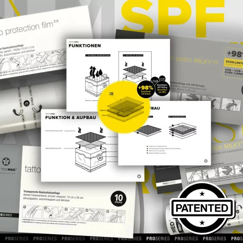 TattooMed Tattoo Protection UV Film Patch 10cm X 20cm - BVShop