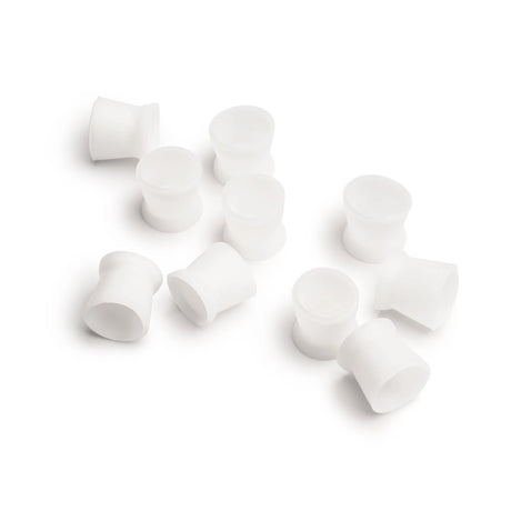 Set of 50 white silicone ink cups from The Perma for art and craft projects, durable and heat-resistant.
