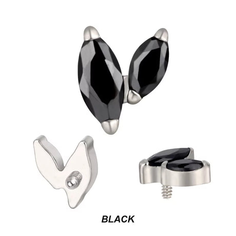 Titāna pīrsinga galiņi ar cirkonu