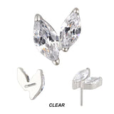 Titāna pīrsinga galiņi ar cirkonu