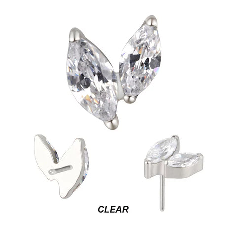 Titāna pīrsinga galiņi ar cirkonu