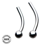 Titāna izliektā push-in labreta