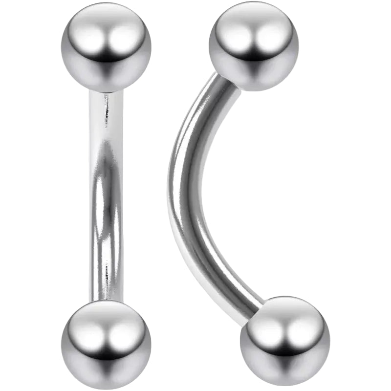 Titāna izliektā push-in labreta