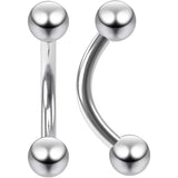 Titāna izliektā push-in labreta