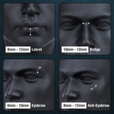 Titāna izliektā push-in labreta