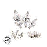 Titāna gredzens ar marķīzes formu