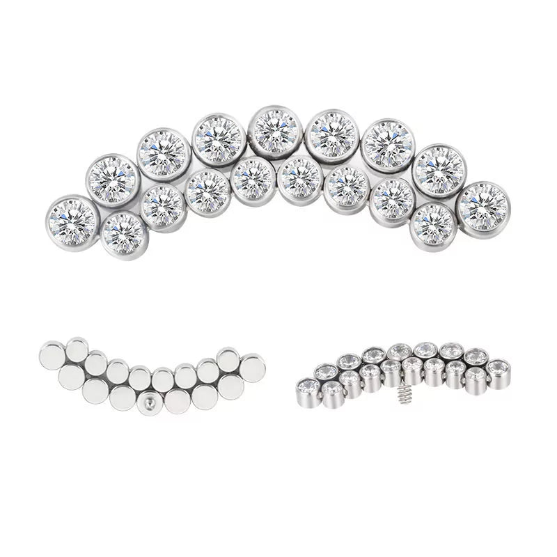 Титановое кольцо с изогнутой линией и безелем