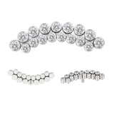 Титановое кольцо с изогнутой линией и безелем