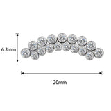 Титановое кольцо с изогнутой линией и безелем