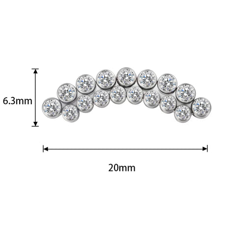 Титановое кольцо с изогнутой линией и безелем